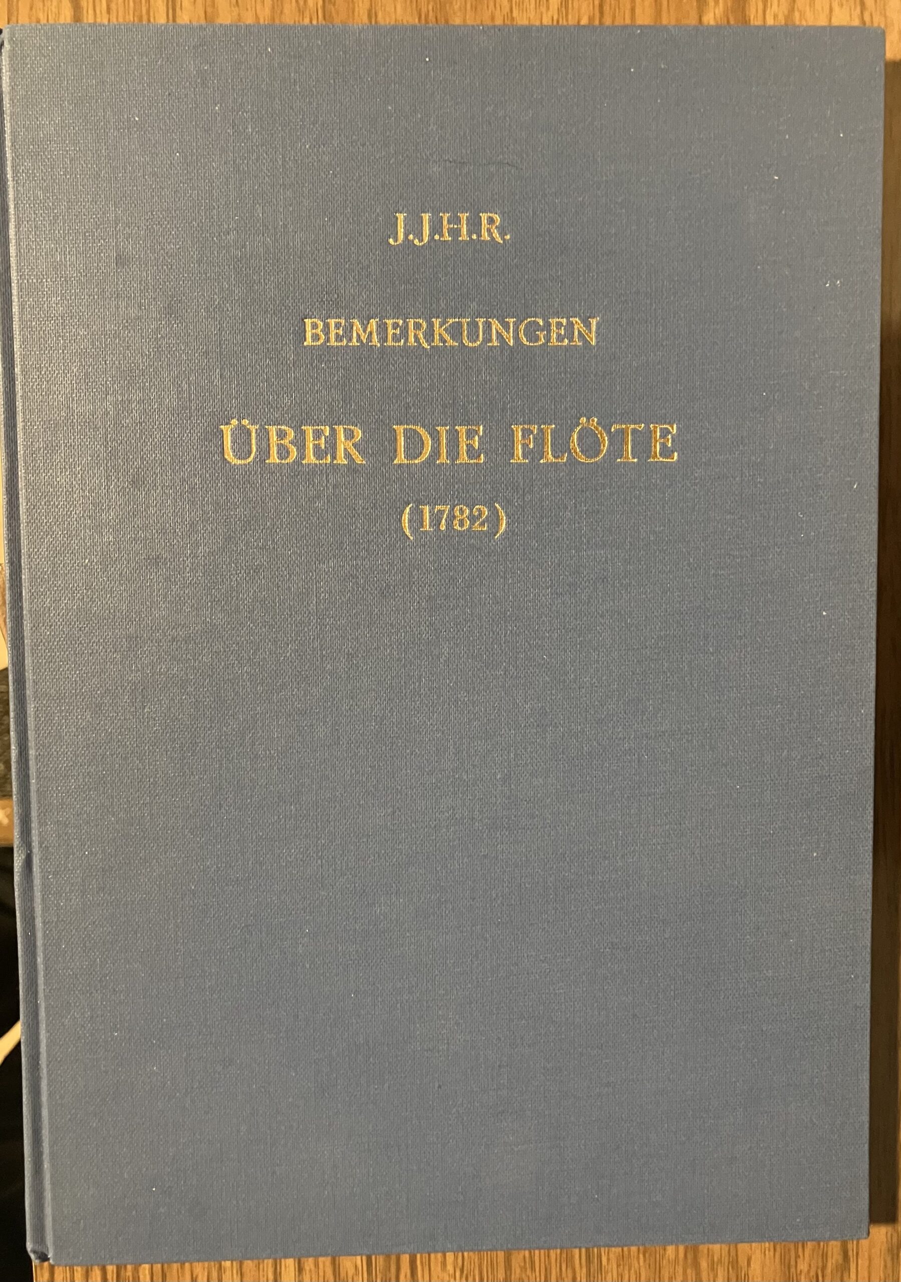 Bemerkungen über die Flöte (shelf-worn)
