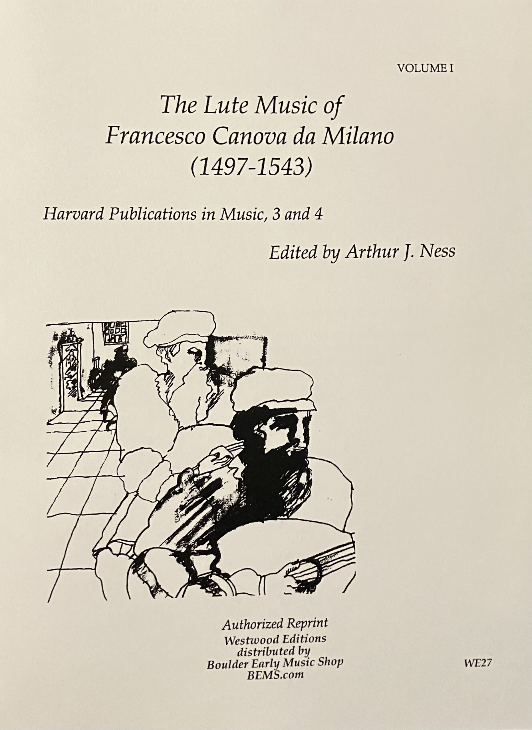 The Lute Music of Francesco Canova da Milano (Volume 1, Copy 2) (shelf-worn)
