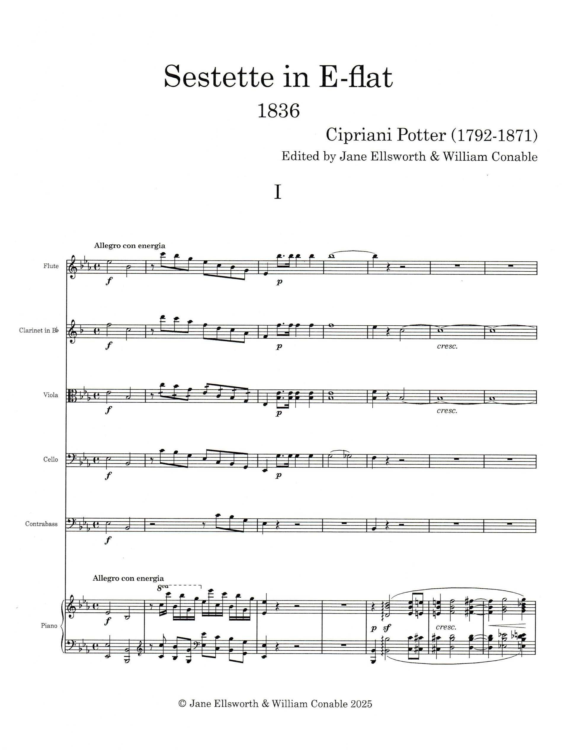 Sestette in E-flat, 1836 (study score) - Image 2