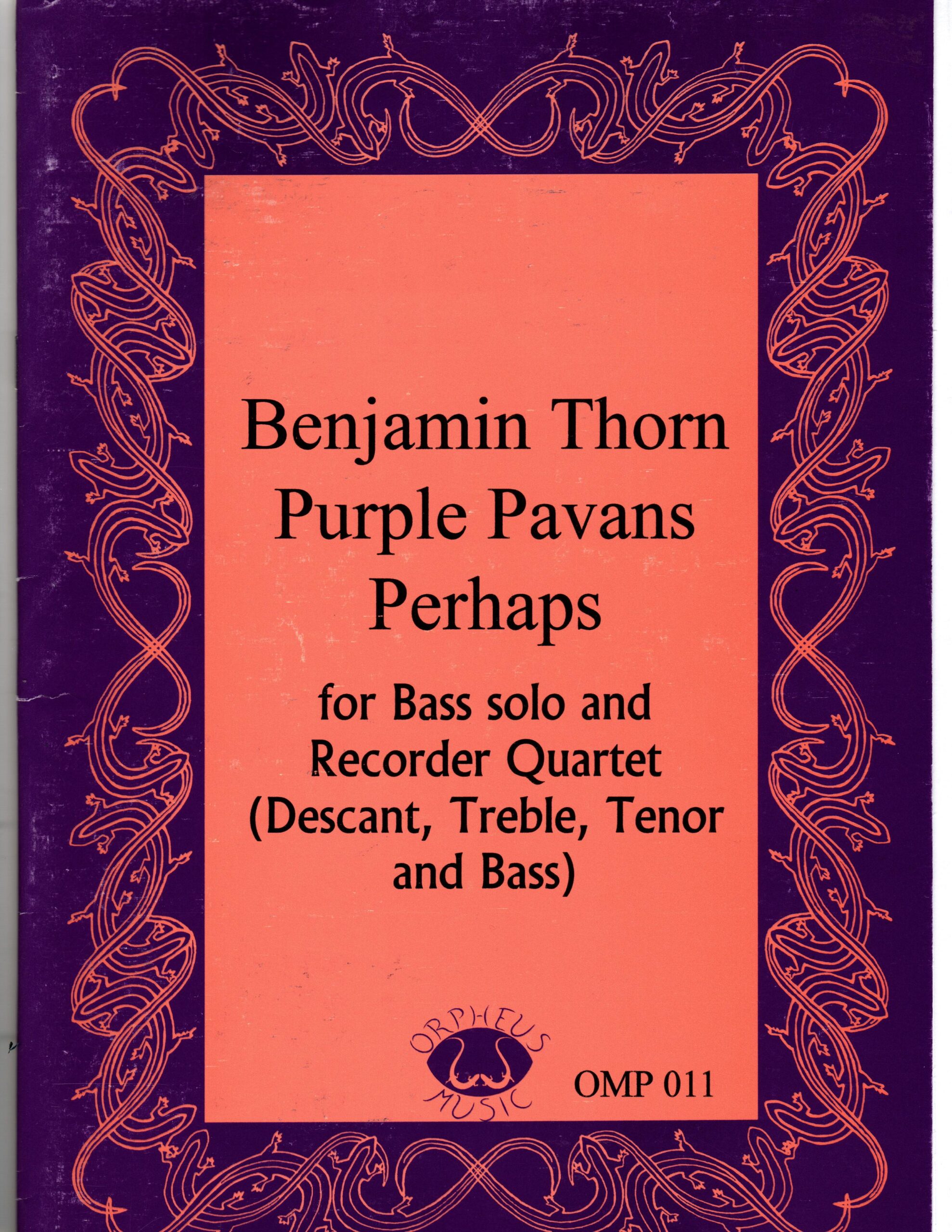 Purple Pavans Perhaps, for Bass solo and Recorder Quartet - Image 2